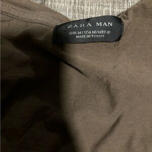 Green/brown zara shirt M
